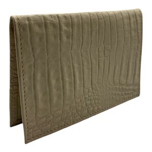 Ornare Elegant Cream Crocodile-Embossed Wallet‎